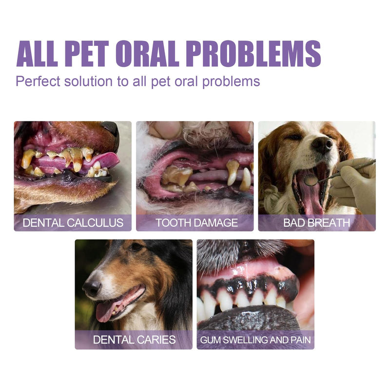4 Piece Pet Oral Repair Gel Pen for Dogs, Pet Oral Restoration Whitening Gel Cleaning Pen for Pet Toothbrushes, Pet Dental Cleaning Pen for Oral Care of Pets