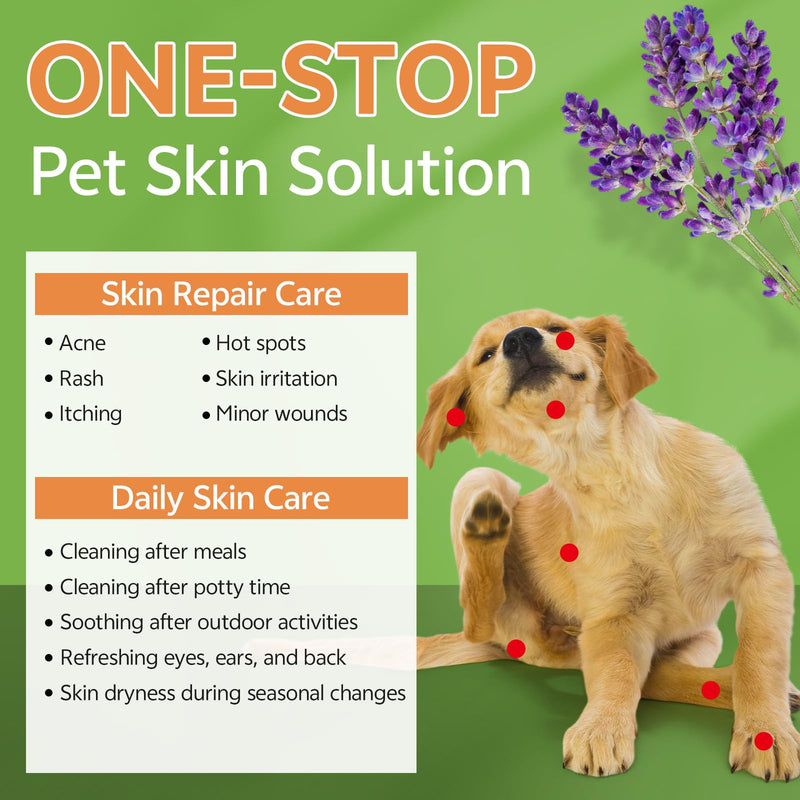 puyrzoe Pet Itch Relief Hot Spot Spray & Pet Anal Gland Spray, Anti Itch and Allergy Relief & Fast Relief for Anal Glands Soothes Itching