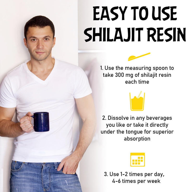 Shilajit Pure Himalayan Organic Maximum Potency Shilajit Resin Authentic Gold Grade Rich in 85+ Trace Minerals with Fulvic Acid Shilajit Supplement for Energy&Immune Support,30 Grams（1 Pack） 1 Fl Oz (Pack of 1) - BeesActive Australia
