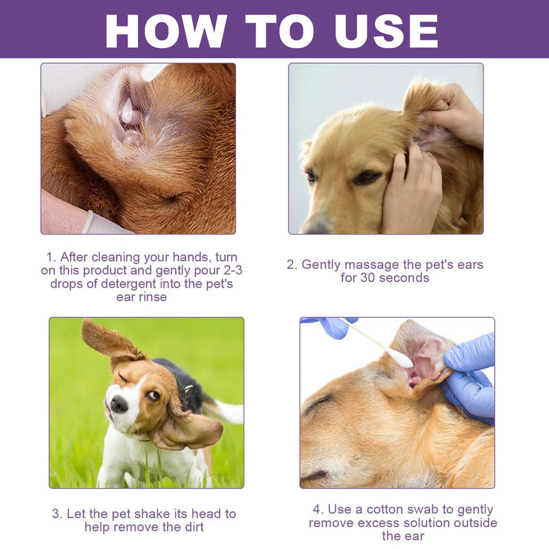 JoanofArc Ear Drops for Dogs, Ear Mite Treatment for Dogs and Cats, Treatment for Ear Infections & Dog Ear Cleaner for Itchy, Dog Ear Infection Treatment - Gentle, Fast-Acting Relief, 118ml