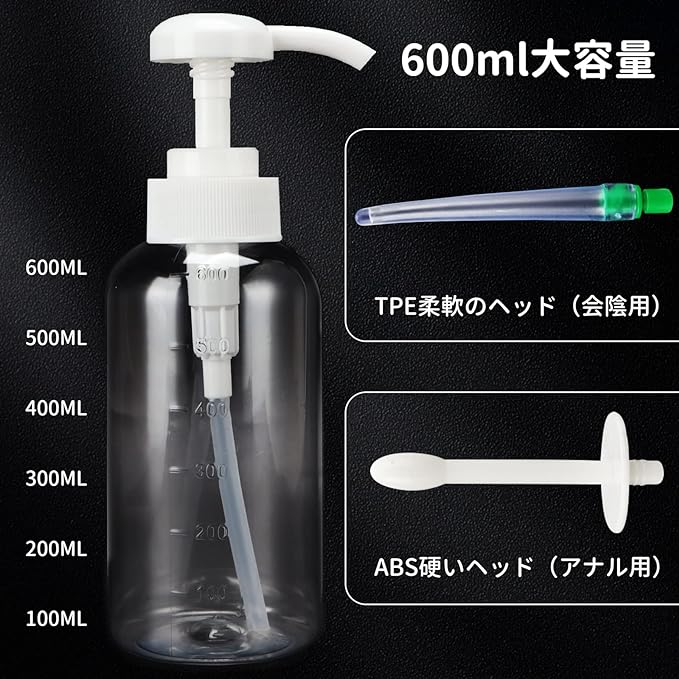 Soxeeh Multi-Purpose Cleansing Pump, Dual Use, Manual Pump, 20.1 fl oz (600 ml) Large Capacity, 19.7 inches (50 cm) Tube, Replacement Head - BeesActive Australia