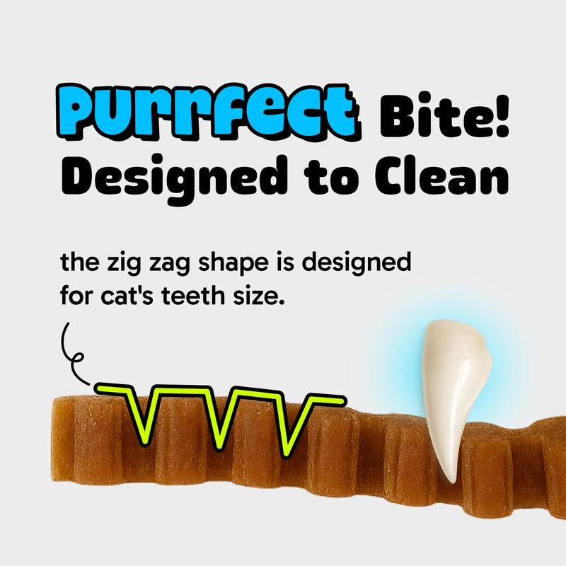 ARI'S PURRFECT Cat Dental Bites Soft Chews - Daily Dental Care for Healthy Teeth and Fresh Breath - Feline-First Formula Supports Oral Care with Two-Week Supply