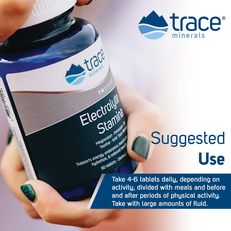 Trace Minerals | Electrolyte Stamina Tablets | Magnesium & Potassium to Promote Energy, Hydration & Muscle Endurance | Vegan, Gluten Free, Sugar Free | 300 count (50-Day supply) 300 Count (Pack of 1) - BeesActive Australia