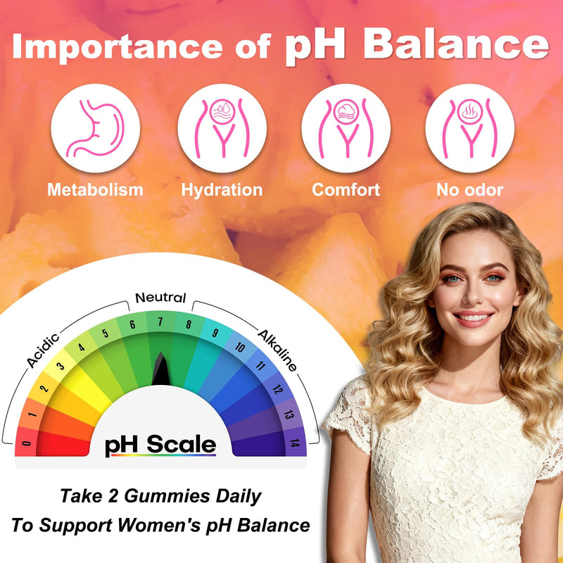 60 Count Feminine Balance Gummies for Women, Pineapple Flavor | PH Balance Gummies Support Women's Health, Vaginal Flora, Gut Health & Immune System, Vegan, Gelatin & Gluten-Free 60 Count (Pack of 1)
