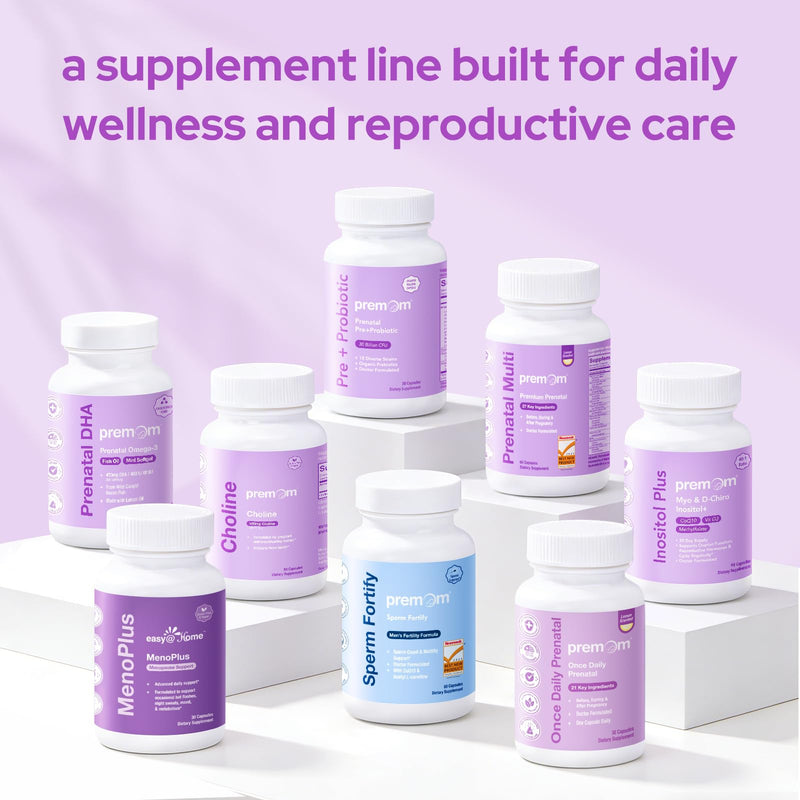 Premom Prenatal Vitamins for Women Capsules & Prenatal DHA Mini Softgels Bundle, Womens Prenatal Multivitamin & Mineral Supplement, Triglyceride Omega 3 Fish Oil, Fertility & Baby Brain Support*