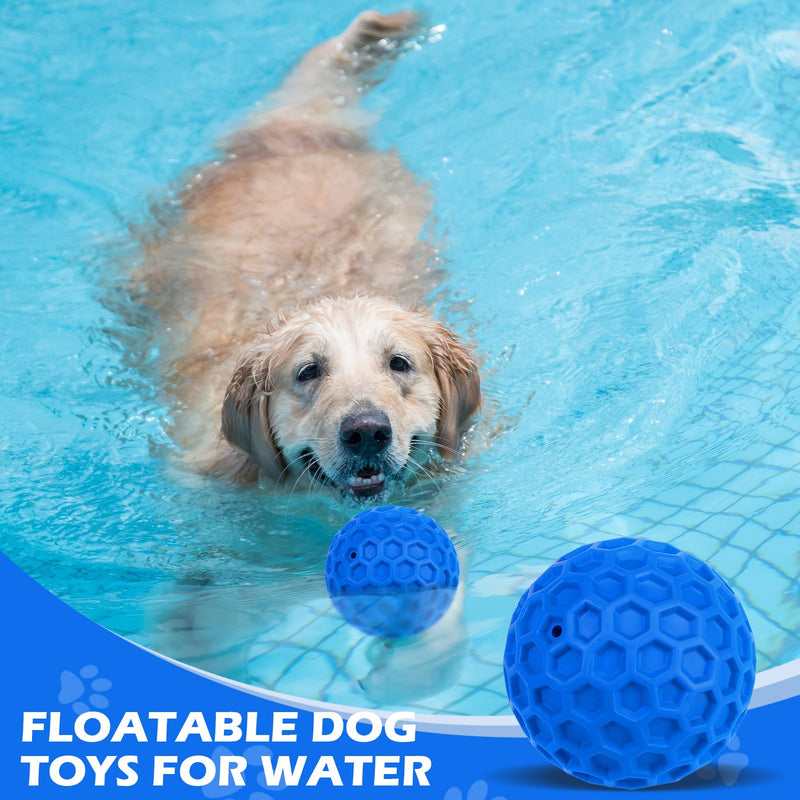 EXPAWLORER Interactive Dog Toys for Aggressive Chewers,Indestructible Dog Squeaky Balls,Funny Durable Tough Chew Toys for Large/Medium Breed Dogs Relieves Anxiety, Cleans Teeth(Blue) - BeesActive Australia