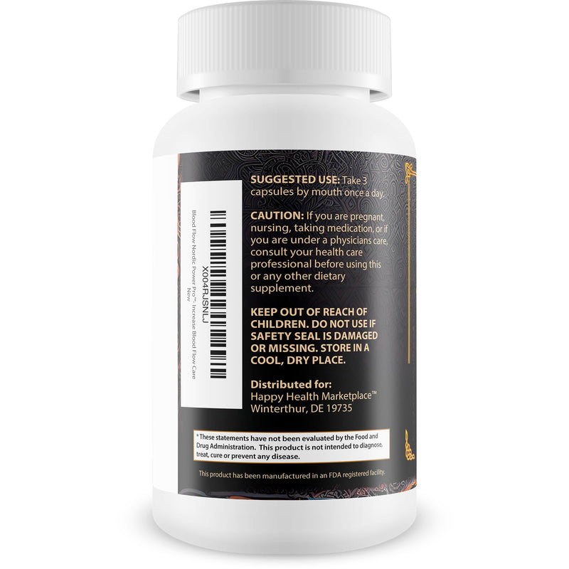 Blood Flow Nordic Power Pro - Our Best Blood Circulation Supplements for Men - Increase Blood Flow Care - Blood Circulation Pills - Male Nordic Power Supplement for Max Blood Flow