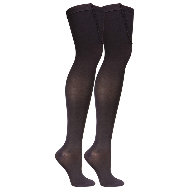 Truform Surgical Stockings, 18 mmHg Compression for Men and Women, Thigh High Length Closed Toe Black X-Large (1 Pair)
