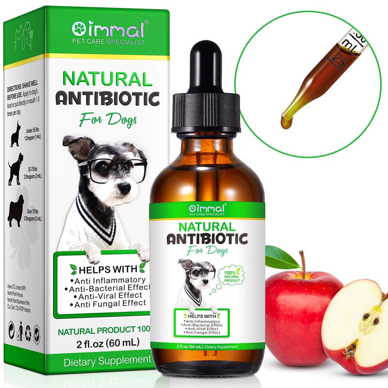 Dogs Antibiotics, Natural Antibiotics for Dogs, Supports Immune Health, Itch Relief, Anti inflammatory, Kennel Cough, Allergy Relief & More, Dog Multivitamins, Bacon Flavor (Dog)