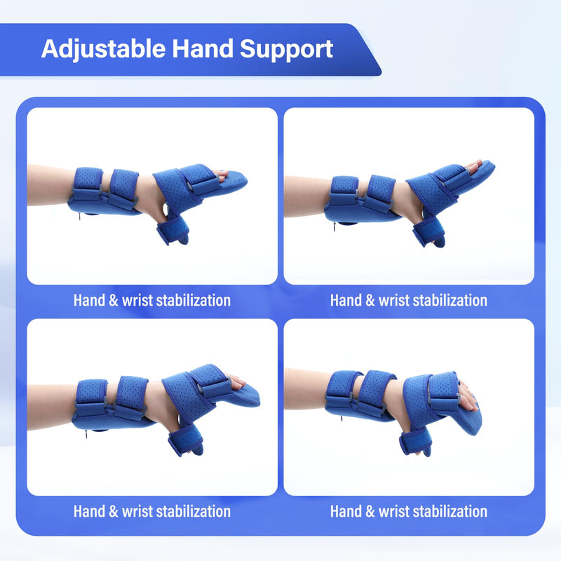 TYYIHUA Resting Hand Splint, Stroke Hand Therapy Equipment, Hand Brace with Finger Support for Stroke Recovery Patients, Carpal Tunnel Syndrome, Arthritis, Tendinitis, Metacarpal Breaks Right