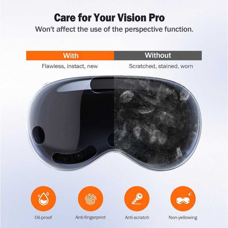 TiMOVO Protective Case Compatible with Apple Vision Pro, TPU Protective Cover for Vision Pro VR Headset Accessories, AR Clear Case Protective Shockproof Bumpers MR Accessories, Clear - BeesActive Australia