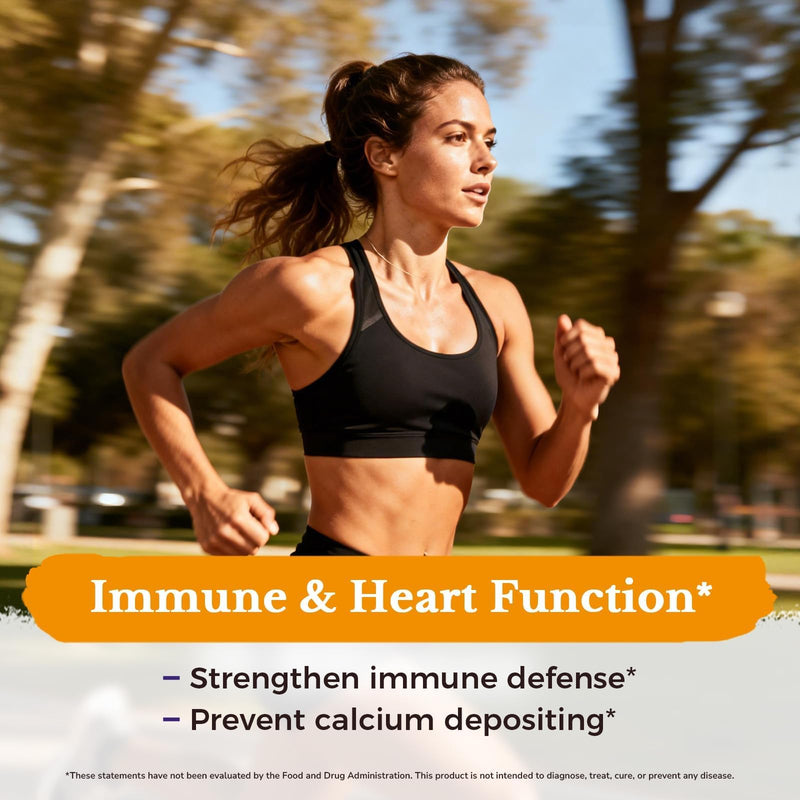 Vitalitown Vitamin D3 K2 with Magnesium, 5000 IU D3, 100 mcg K2 as MK-7, Magnesium Glycinate, Non-GMO, No Gluten, 3-in-1 Formula for Bone, Heart & Immune Health, 60 Capsules
