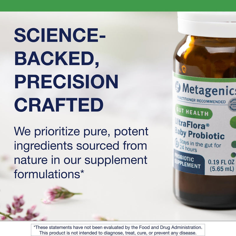 Metagenics UltraFlora Baby Probiotic Drops, 0.19 fl oz | Baby Probiotic Drop for Babies and Young Children, with Bifidobacterium Animalis and Lactobacillus Rhamnosus GG