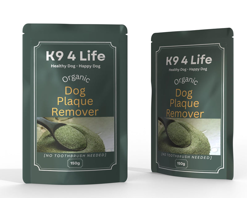 Plaque Off and Tartar Remover for Dogs 150g Dental Care for Healthy Teeth and Gums, Up to 5 Months Supply and Better than Water Additive - 100% Organic with No Chemicals - Made in the UK