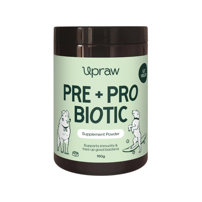 Pre and Probiotic Powder for Dogs 160g, Natural Digestive, Immune Support, Grain Free, Gut & Digestive Health, Sensitive Tums, Anal Glands & Bum Scooting, Loose Stools, Waxy, Smelly & Itchy Ears
