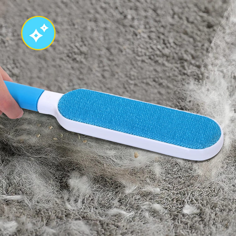 Nobleza lint brush animal hair, reusable lint roller, pet hair remover with extremely easy cleaning, self-cleaning pet hair remover for removing cat hair and dog hair Blue-1 - BeesActive Australia