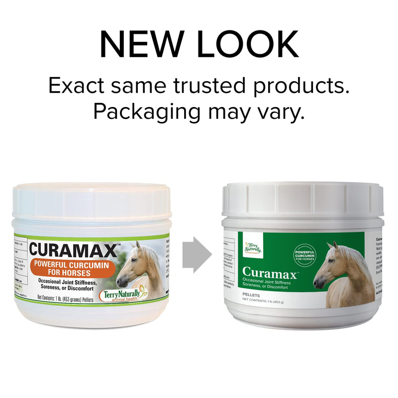 Terry Naturally Animal Health Curamax - 1 lb. of Pellets - Joint, Ligament & Tendon Support for Horses - Curcumin, Boswellia & DLPA - for Equines Only - 30 Servings - BeesActive Australia