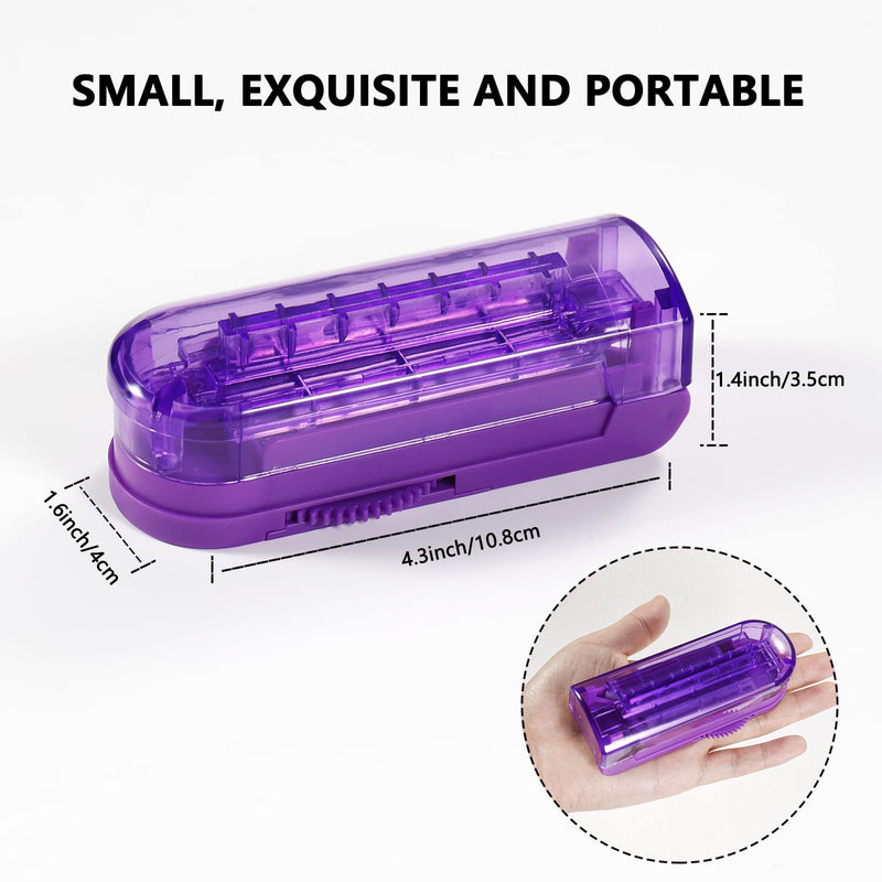 Multiple Pill Splitter,Stainless Steel Cutting Blade Guard(Purple) Purple