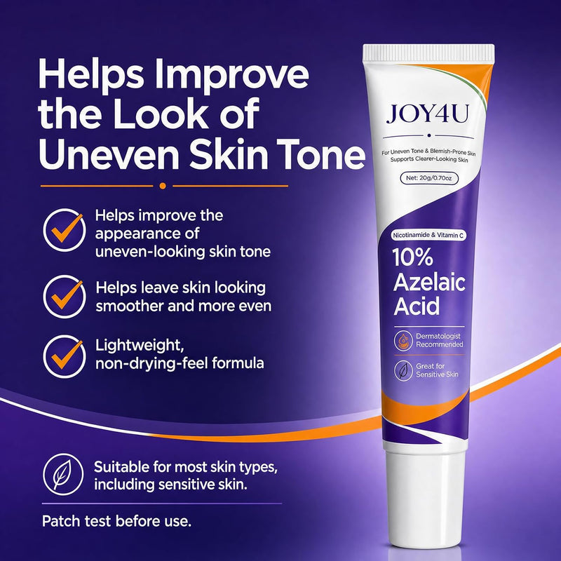 Azelaic Acid 10% Cream for Face - Acne Cream for Rosacea Reducing Relief Pimple Breakouts Blackhead Pigmentation and Redness - Azelaic Acid Gel For Facial and Skin Care