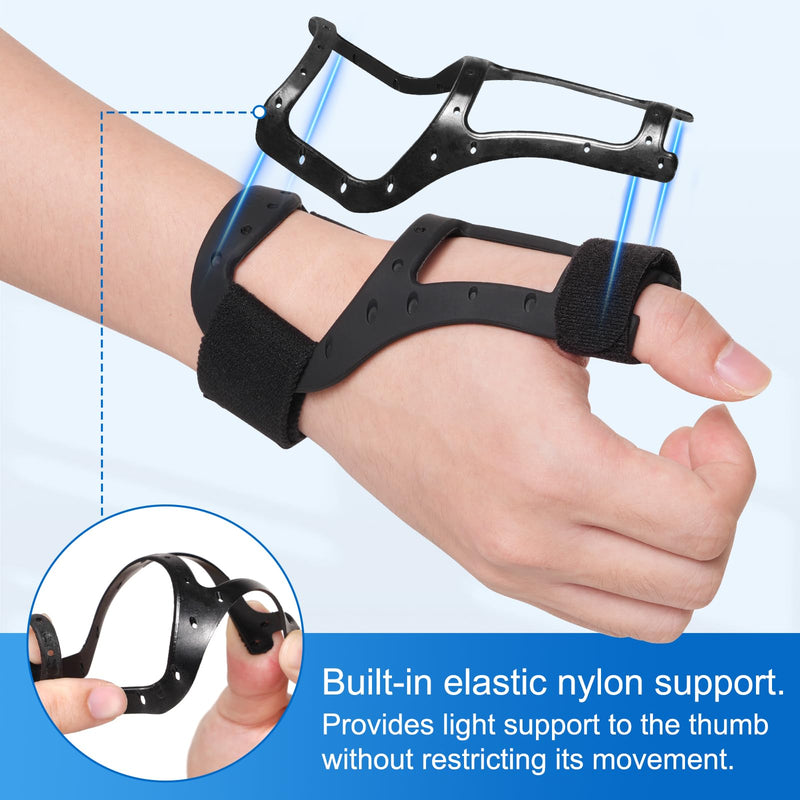 Velpeau Waterproof Thumb Brace for Arthritis Pain and Support, Semi-rigid Silicone Thumb Spica Splint Ideal for De Quervains Tenosynovitis, Tendonitis, One Size Fits Most, Can be Worn on Both Hands