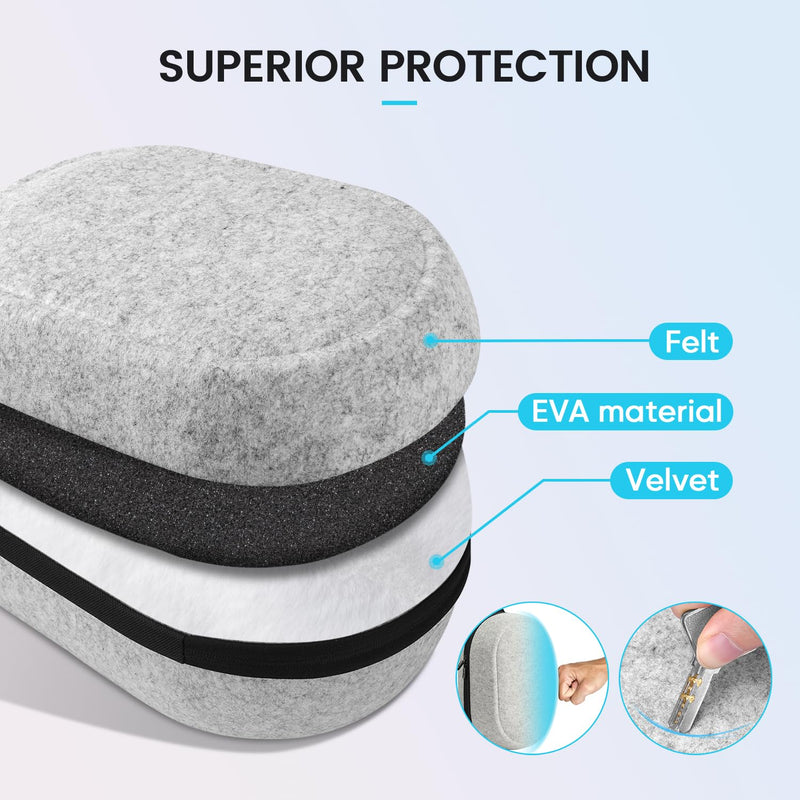 Hard Carrying Case Compatible with Apple Vision Pro and Accessories, Travel Case Lightweight and Portable Protection for VR Gear/Battery/Adapter/Cables, Ultra-Sleek Design - BeesActive Australia