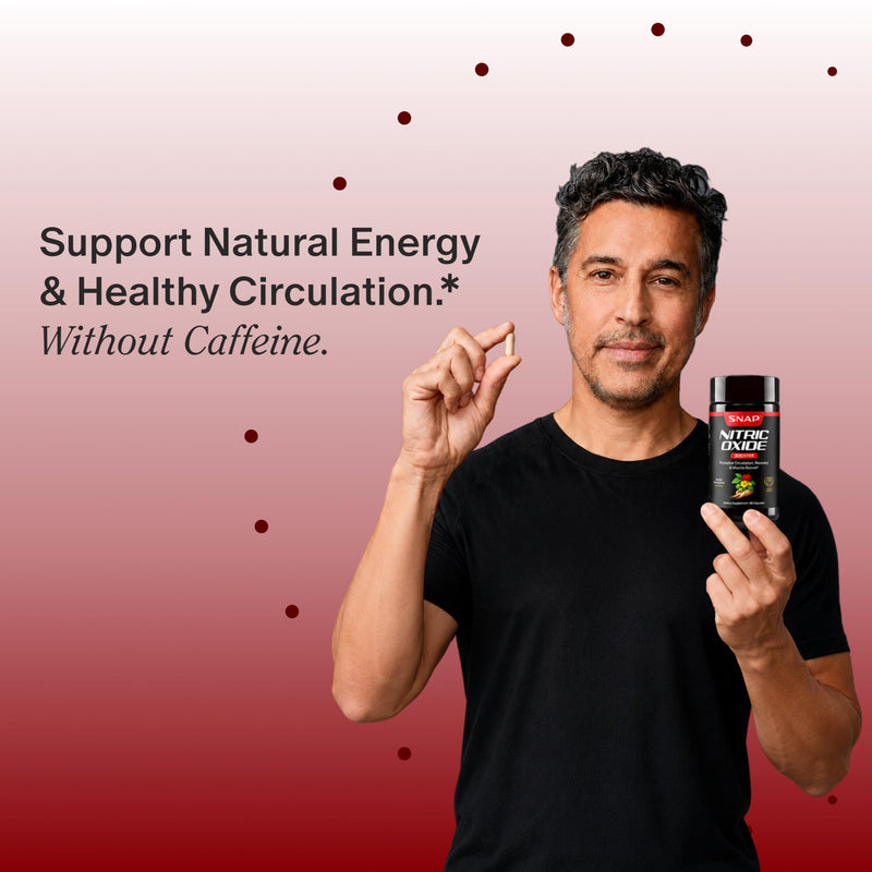 Snap Supplements Nitric Oxide Booster for Men & Women, 90 Vegan Capsules | Nitric Oxide Supplement, L-Citrulline + 3 Forms of L-Arginine for Stamina, Endurance & Circulation, Caffeine-Free Pre-Workout 90 Count (Pack of 1)