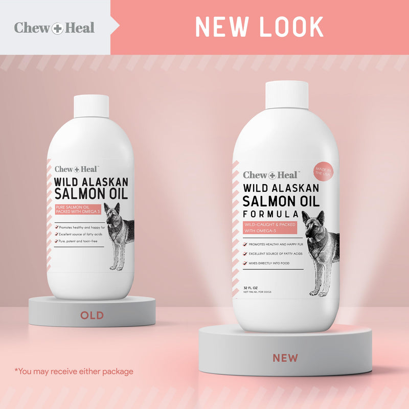 Wild Alaskan Salmon Fish Oil for Dogs - 32 oz. of Fish Oil Formula - Pump Cap Bottle - Contains Omega-3 and 6, Vitamin D, EPA, and DHA for Healthy Skin and Coat 32 oz Oil - PawsPlanet Australia