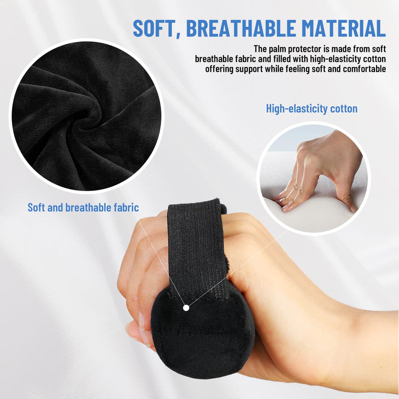 TYYIHUA Palm Protector Palm Grips Hand Contracture Cushions with Elastic Band & Finger Sepereter, for Stroke Hand, Arthritis Parkinson Dementia 2