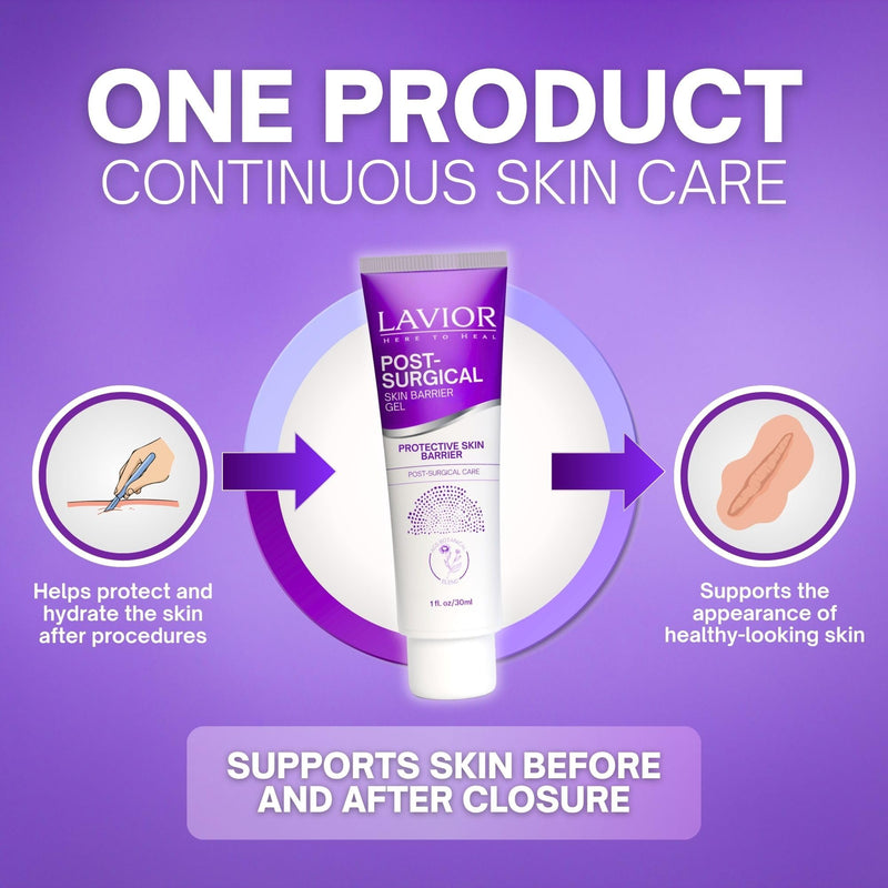 LAVIOR Post-Surgical Scar Gel (1 oz) – Use From Day One After Incision – All-in-One Incision & Scar Recovery Care – Botanical, Fragrance-Free, Steroid-Free – C-Section, BBL, Tummy Tuck