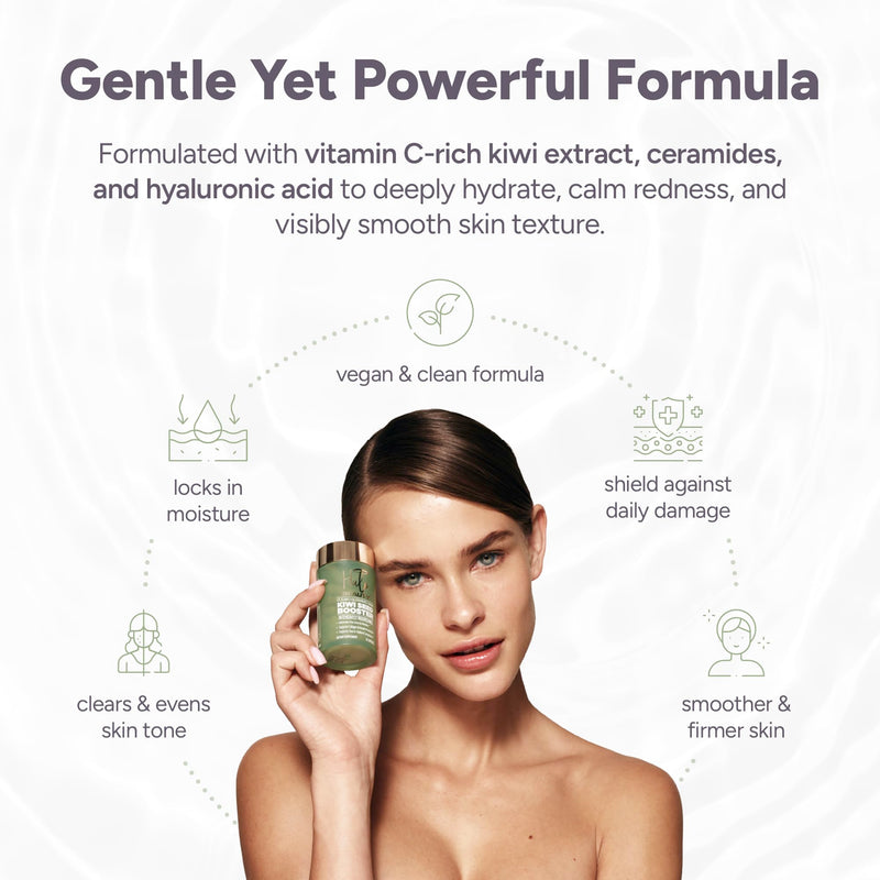 Halo Beauty Kiwi Seed Booster Skin Supplement Refill Pack | Anti-Aging Hydration & Glowing Skin Support with Kiwi Seed, Vitamin C, D3 & Zinc | Vegan Collagen Support Capsules | 1-Month Supply