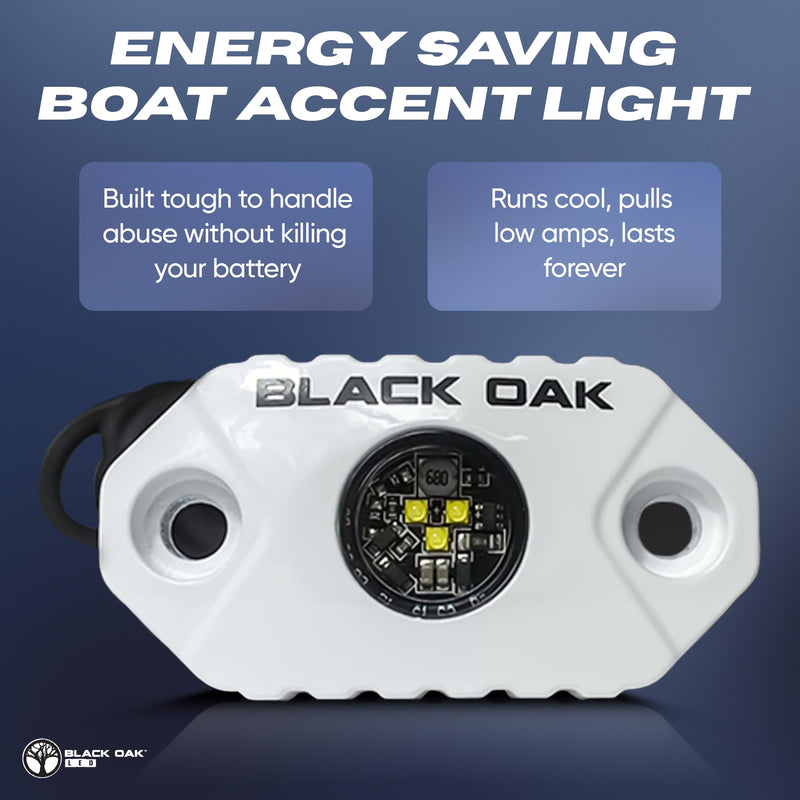 Black Oak LED Marine LED Boat Light Marine Accent Lights – Fishing Lights, Courtesy Lights, Deck Lights Dimmable White Lights – Boat Lighting for Fishing, Pontoon,Kayak,Yacht,Sailboat Green Light - BeesActive Australia