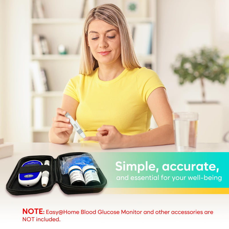 Blood Glucose Test Strips for Diabetes: for Use with Easy@Home Blood Sugar Monitor - Self Glucose Testing - 100 Diabetic Test Strips EBG-100SL-STRIP 100 Blood Glucose Test Strips - BeesActive Australia