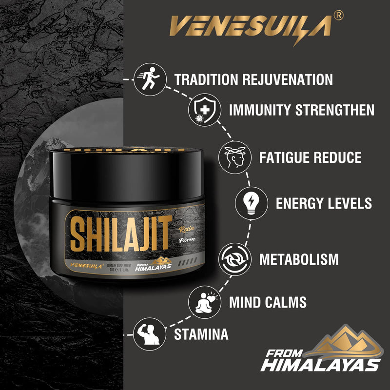 Shilajit Resin - Organic Shilajit Resin Third Party Tested Rich in 85+ Trace Minerals, Gold Grade Himalayan Pure Shiljait for Energy (1 Fl Oz (Pack of 1)) Unflavored 1 Ounce (Pack of 1) - BeesActive Australia