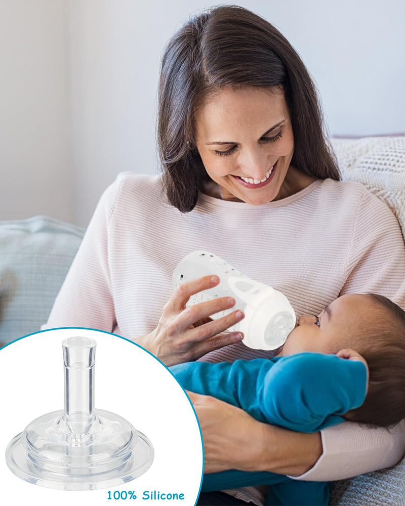 6 Count Replacement Silicone Sippy Straw Nipple Compatible with NUK,Sippy Straw Cup Nipples Replacement for NUK Active and Learner Cups, Soft 100% Silicone Sippy Straw Cup NipplesÔºå8m+ 6 Count Straw Nipple, 8m+ - BeesActive Australia