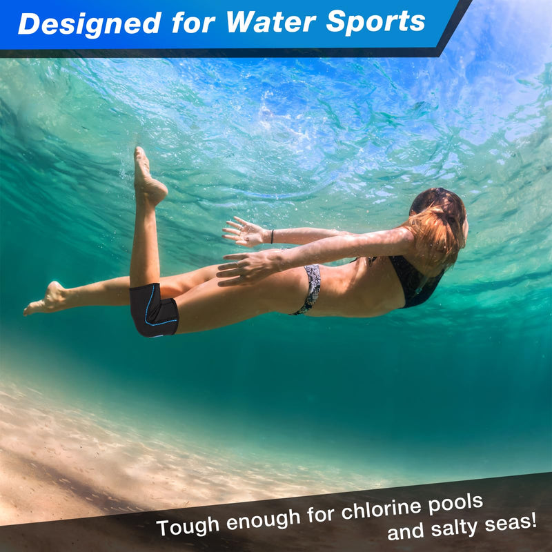 Nvorliy AquaFlex Pro Knee Brace, Compression Knee Sleeve for Swimming, Aquatic, Sailing, Scuba Diving, Surfing, Paddle Boarding, Kayaking & Injury Recovery – Supports Women & Men Large Knee Sleeves - BeesActive Australia