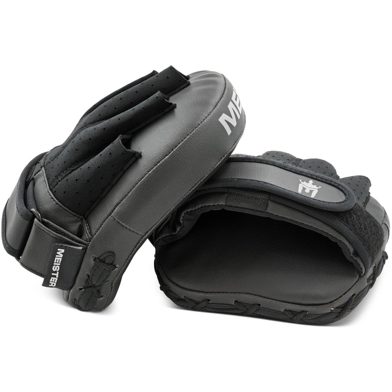 Meister 3D Armor Padded Target Mitts - Curved Micro Focus Pads for Boxing & MMA Black - BeesActive Australia