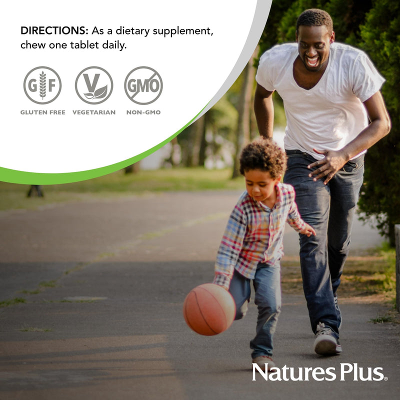 NaturesPlus D & K Complex - 60 Mixed Berry Chewables - Supports Calcium Metabolism - Vegetarian, Non-GMO, Gluten Free, Soy Free - 60 Servings
