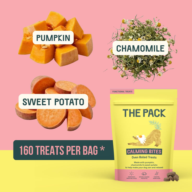 THE PACK Functional Treats: Vet-formulated, allergy-friendly Calming Bites - (8 x 100g packs) 8 x 100g packs