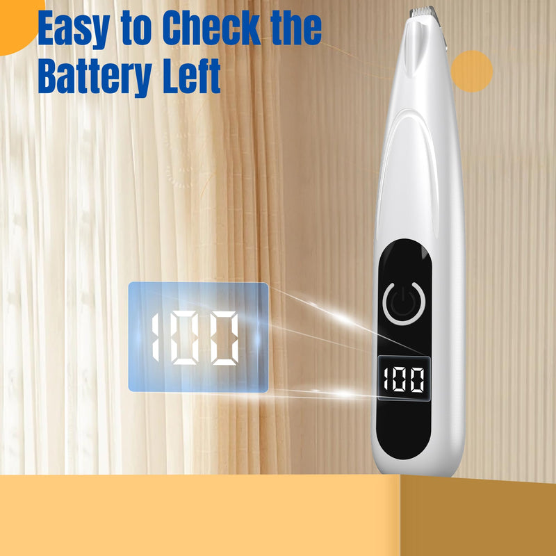 Yeerain Paw Trimmer for Dogs with LED Light, USB Rechargeable Dog Clipper Paw Trim Pro for Dogs and Cats, Quiet Dog Paw Trimmer for Paws, Eyes, Ears, Face, Body - BeesActive Australia
