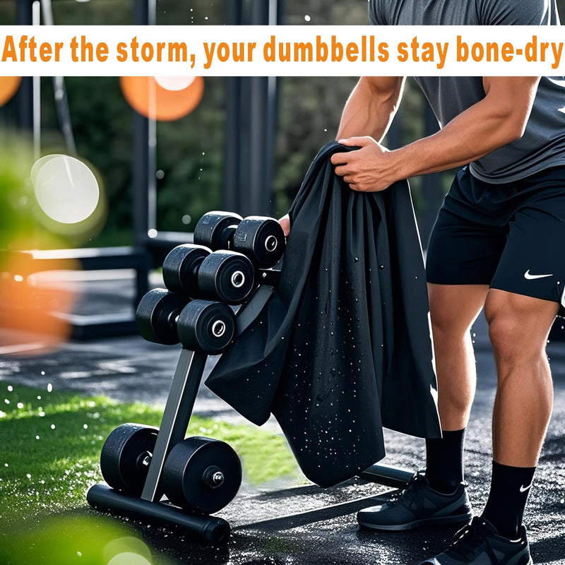 Dumbbell Rack Dust Cover, A-Frame Dumbbell Rack - Waterproof and Dustproof for Home Gym Dumbbell Set Brackets A-Frame Dumbbell Rack Cover