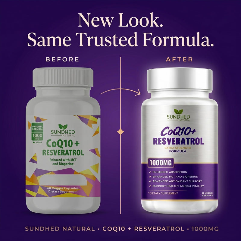 CoQ10 Powerful Antioxidant (Capsules Coq10+Resveratrol) 60 Count (Pack of 1)