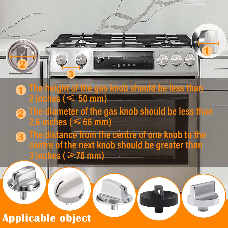 5-Pack Stove Knob Safety Covers,Upgraded Press Gas Stove Knob Locks,Durable Design Childproof Knob Locks for Babies and Pets, Sticky and Easy to Install,Transparent Transparent 5packs