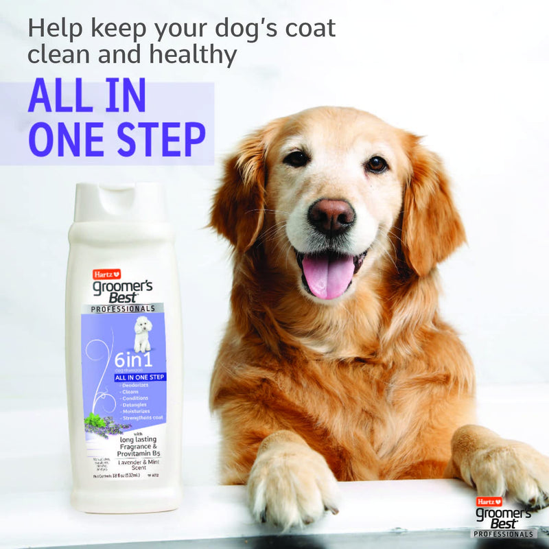 Hartz Groomer's Best Professionals 6-in-1 Dog Shampoo and Conditioner in One, 18 oz - BeesActive Australia