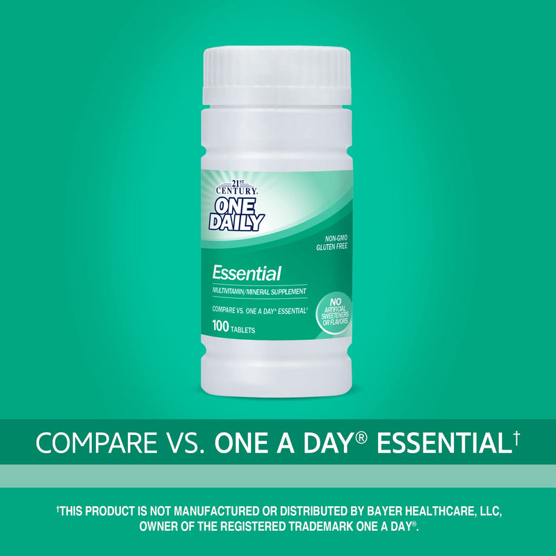 21st Century One Daily Essential Tablets, 100 Count (Pack of 2)