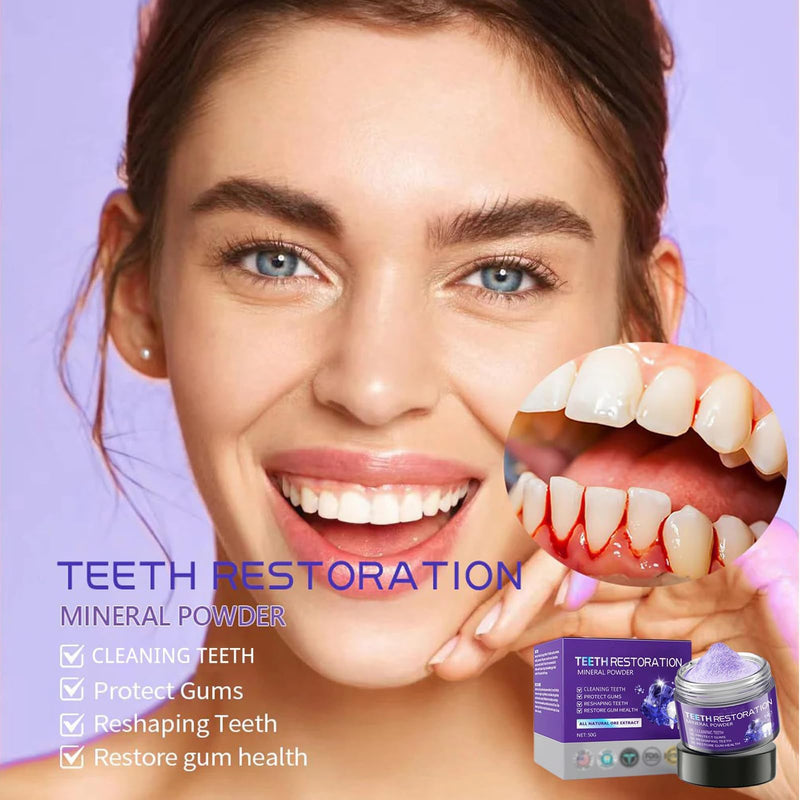 Teeth Restoration Mineral Powder, 2 Pcs Natural Mineral Tooth Powder
