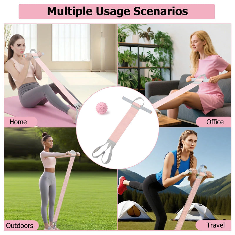 Resistance Bands with Handles,Yoga Pedal Workout Bands,Multifunction Pull Up Bands Sit-up Workout Equipment Home Gym for Arm/Abdomen/Waist/Leg Stretching Slimming Training Pink