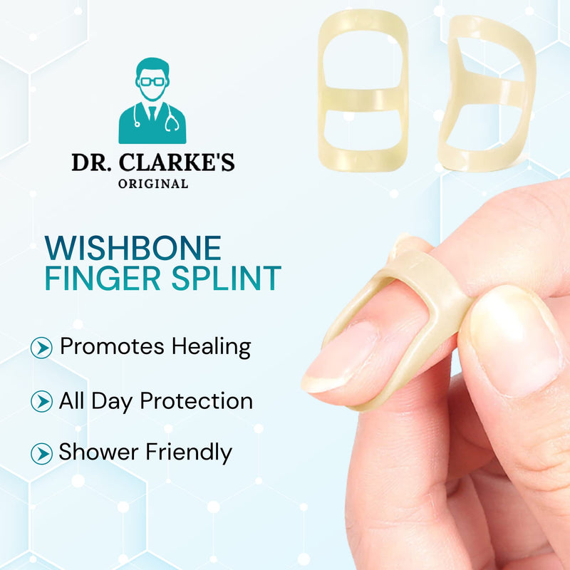 Dr. Clarke's Original Wishbone Finger Splints - Size 3, 4, 5 - 3 Pack - Finger Splint, Thumb Splint, Trigger Finger Splint For Thumb, Middle, Pinky or Ring Finger - Finger Hand Brace for Arthritis, - BeesActive Australia