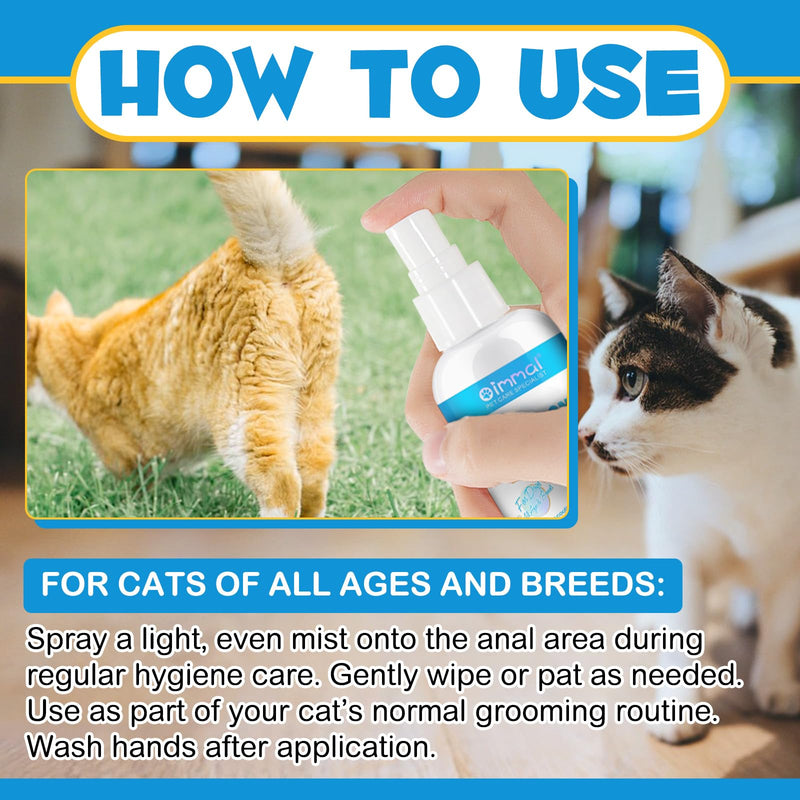 Anal Gland Spray for Cats, Cat Itching Skin Relief, Anti Itch Spray for Cats Butt, Fast Relief Itchy Analgland, Soothes Inflamed, Stops Scooting, Eliminates Odors, and Pain Relieving