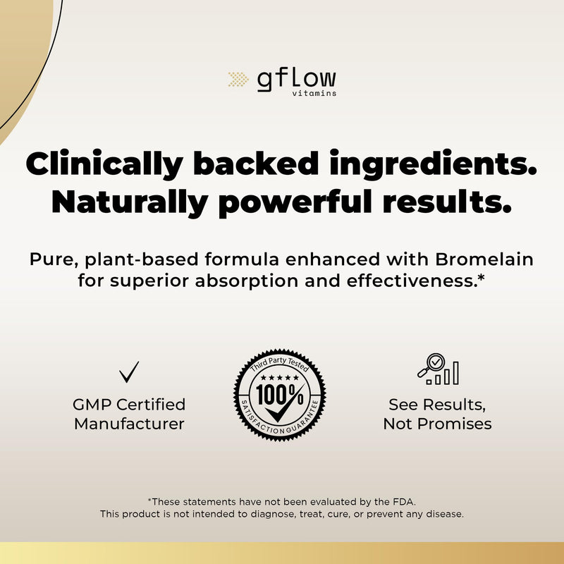 gflow vitamins Quercetin with Bromelain, Stinging Nettle Supplement, Zinc Vitamin C Vitamin D | Non-GMO, Gluten-Free | Made in USA | 4 Months Supply 120 Count (Pack of 2)