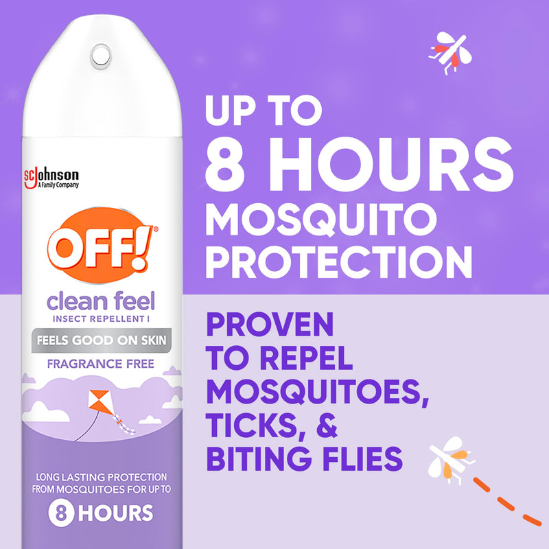 OFF! Clean Feel Insect Repellent Aerosol with 20% Picaridin, Bug Spray with Long Lasting Protection from Mosquitoes, Feels Good on Skin, 7.5 oz - BeesActive Australia